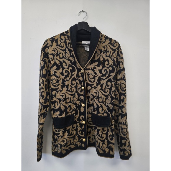 Casual Corner Sweaters - Vintage Casual Corner‎ Sweater Womens Medium Knit Button Jacket Wool 90s